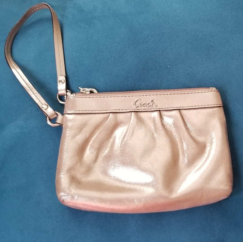 Gorgeous Gold Coach Wristlet